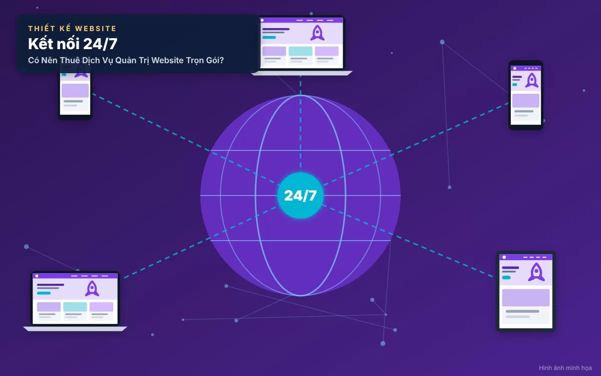 Đội ngũ kỹ thuật agency giám sát và xử lý sự cố website 24/7 cho doanh nghiệp