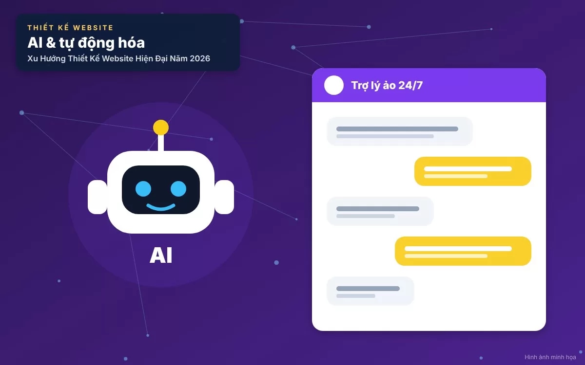 Bối cảnh công nghệ tương tác thông minh và AI định hình thiết kế web năm 2026