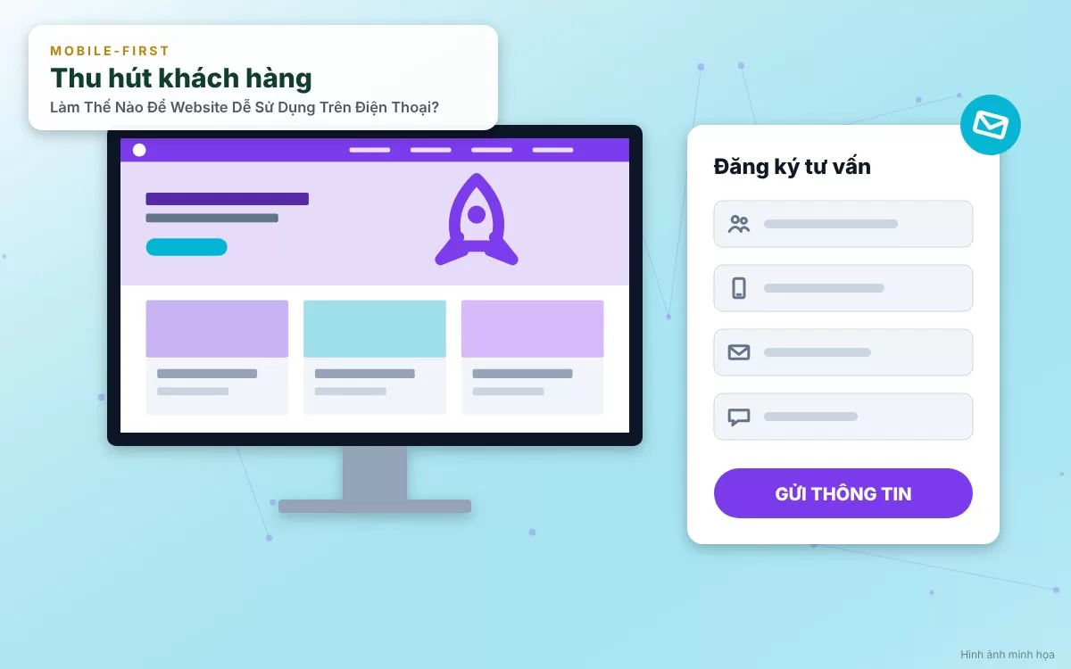 Minh họa quy trình tinh giản biểu mẫu nhập liệu và tự động bật bàn phím số trên điện thoại