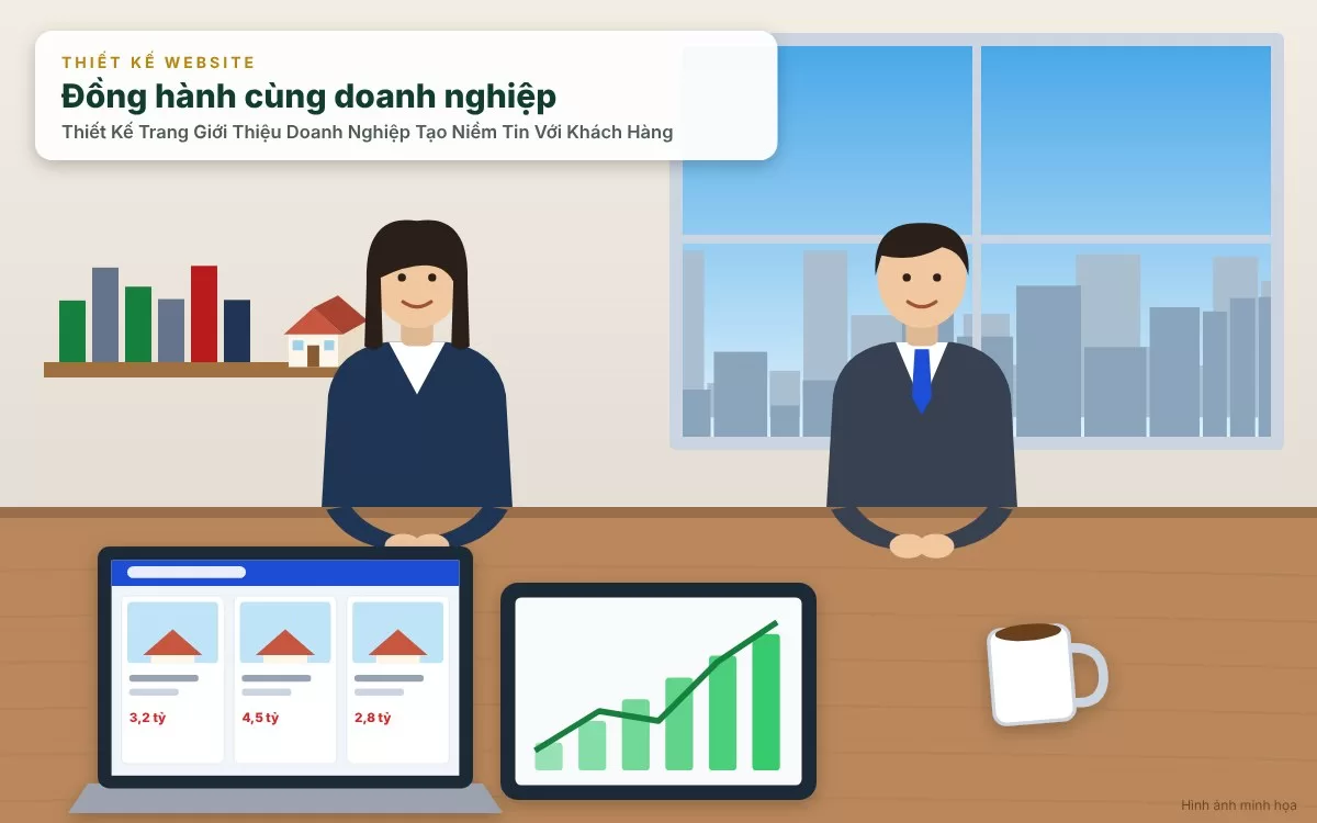 Hình ảnh minh họa việc hiển thị ảnh chân dung thực tế của đội ngũ nhân sự trên trang giới thiệu