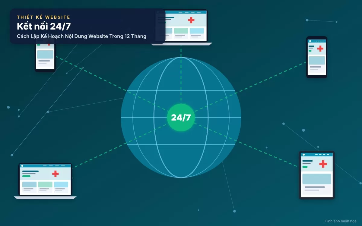 Minh họa quá trình phân tích hiện trạng website và nghiên cứu đối thủ cạnh tranh trong giai đoạn đầu