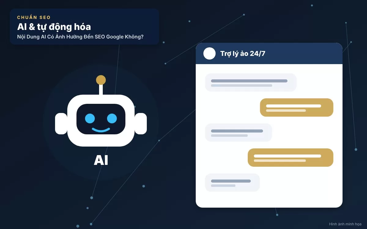 Hình ảnh cảnh báo các sai lầm phổ biến như tự động hóa auto-blogging 100% không kiểm duyệt