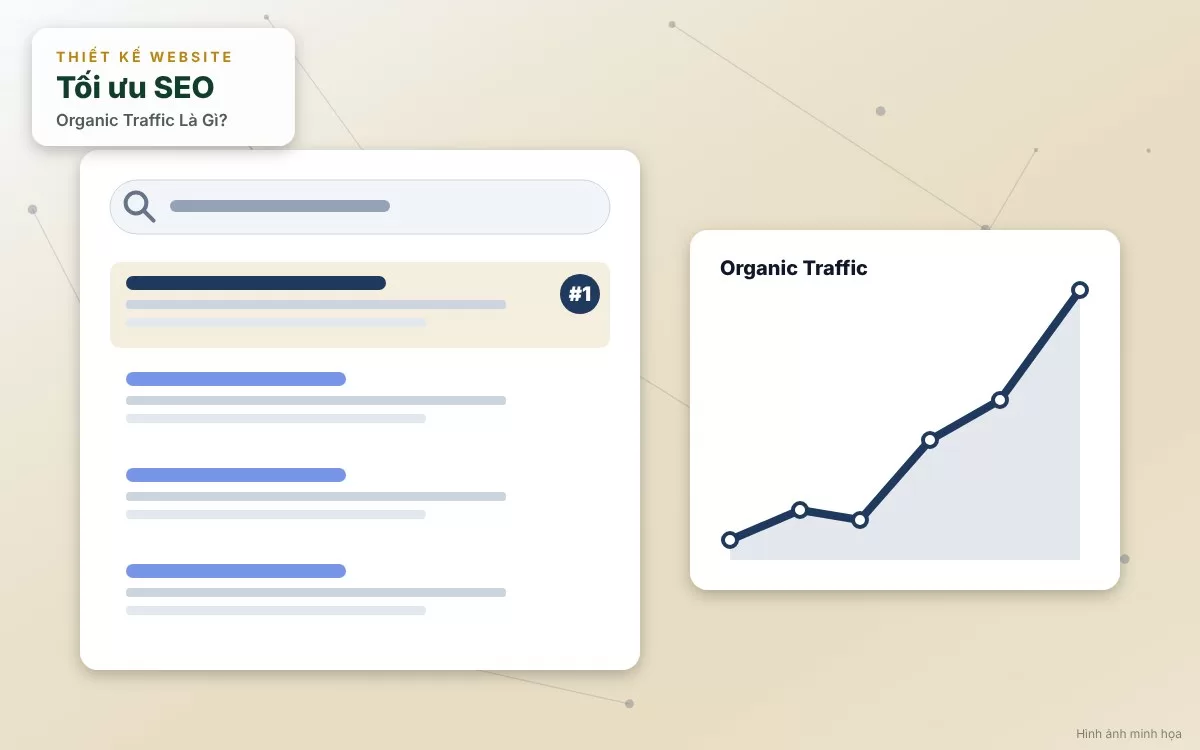 Minh họa việc website xuất hiện ở vị trí top đầu tự nhiên giúp gia tăng lòng tin tưởng tuyệt đối từ khách hàng