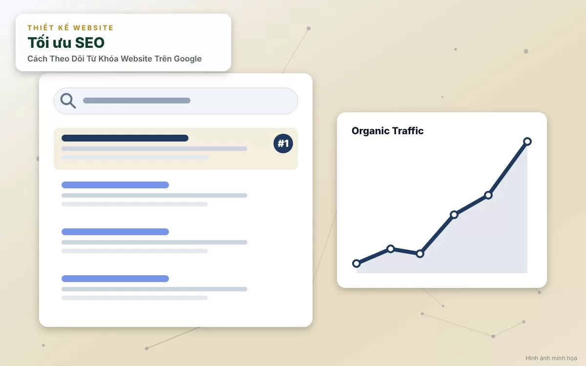 Minh họa giao diện Google Search Console cách bật các thông số theo dõi vị trí và lượt click từ khóa