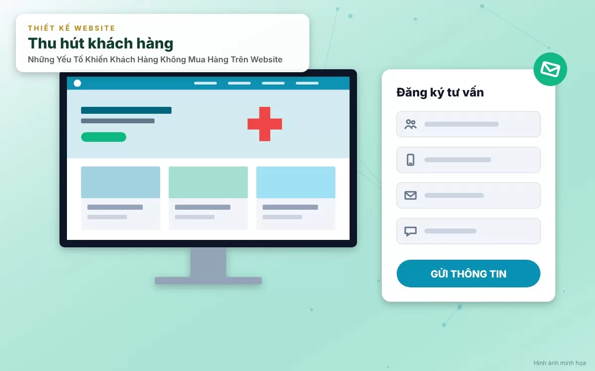 Đồ họa mô phỏng sự thiếu vắng các đánh giá thực tế và thông tin liên hệ minh bạch gây mất lòng tin