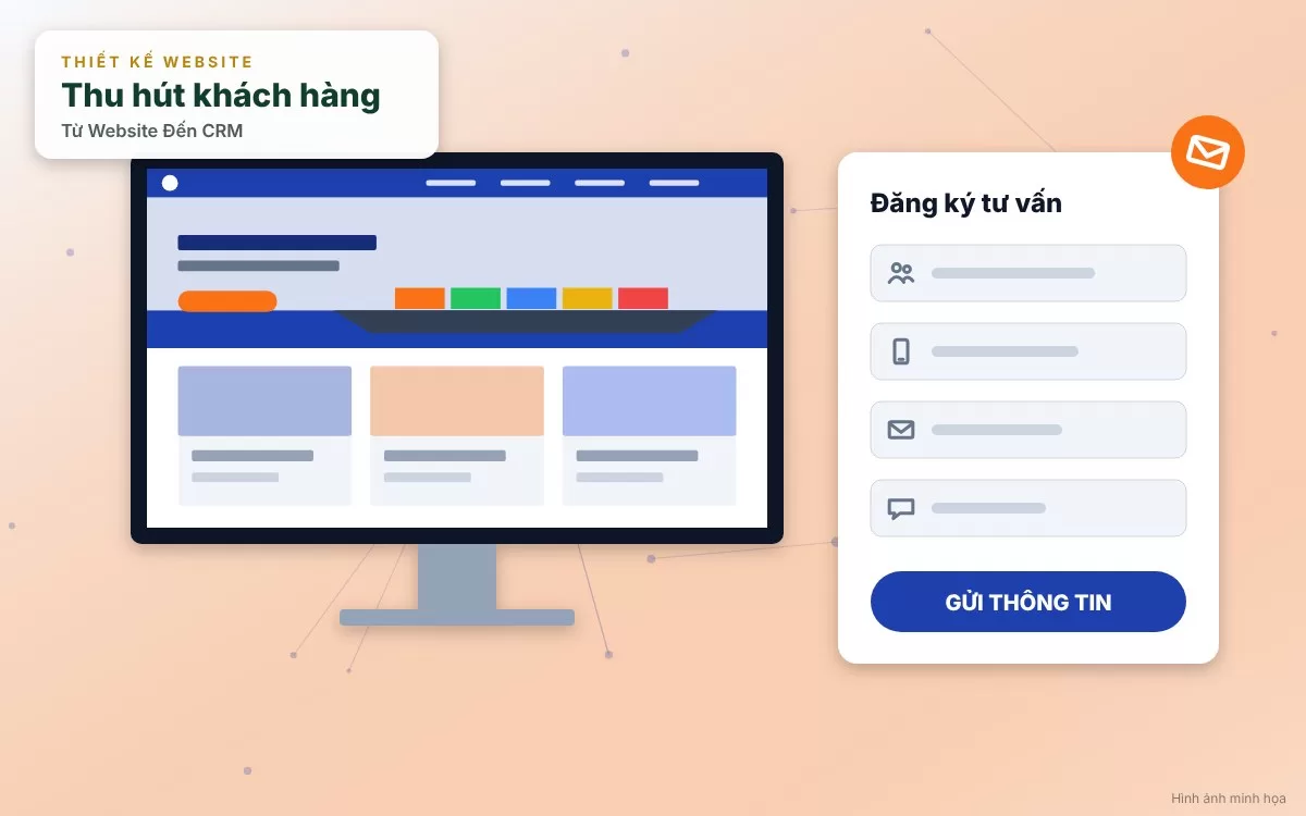 Hình ảnh cảnh báo các sai lầm phổ biến như tách rời marketing và sales hoặc thiết kế form đăng ký quá dài dòng