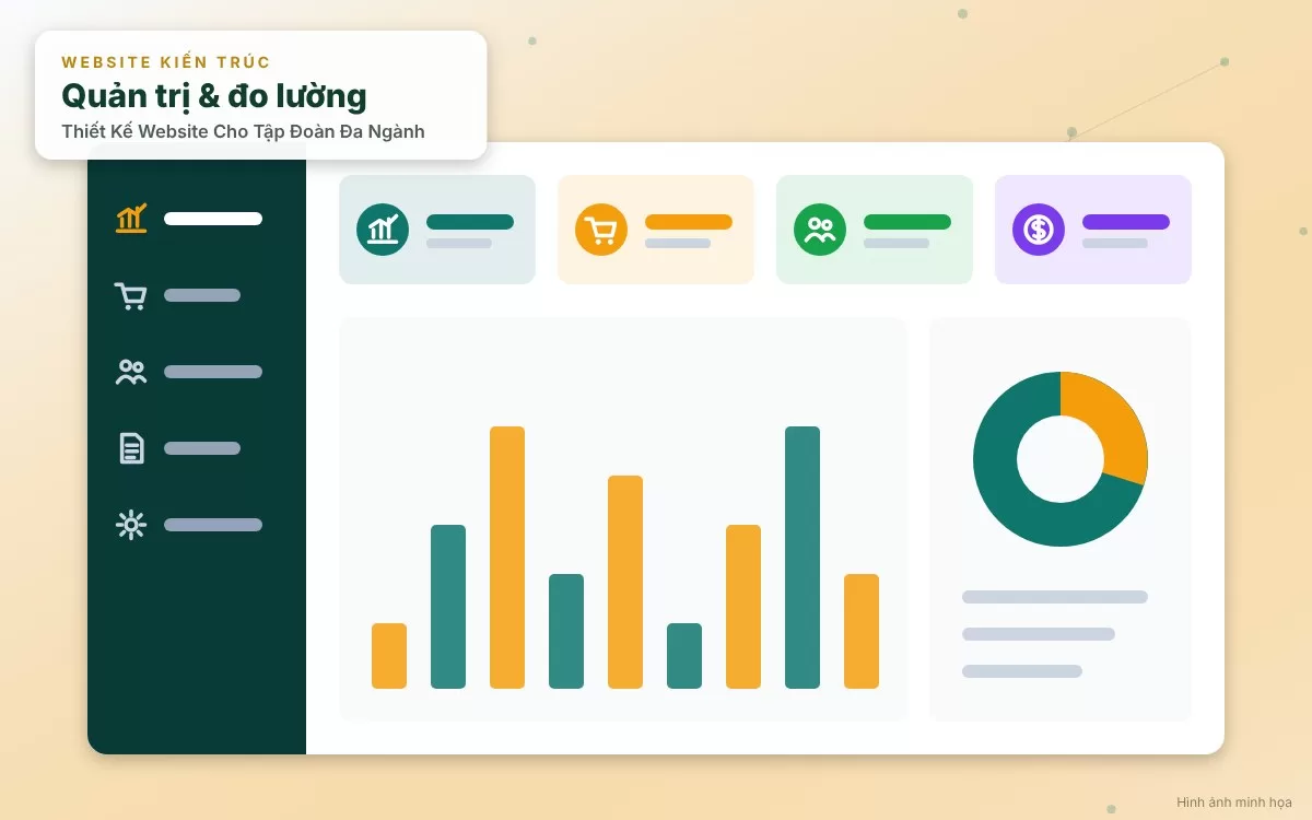 Đồ họa mô phỏng chuyên trang Quan hệ cổ đông IR minh bạch và chuyên nghiệp trên website tập đoàn
