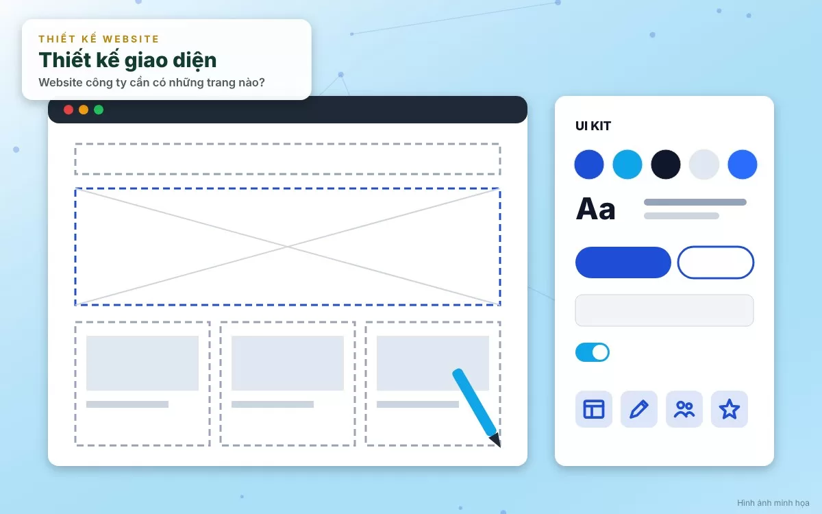 Thiết kế trang chủ website doanh nghiệp ấn tượng, trực quan và thu hút