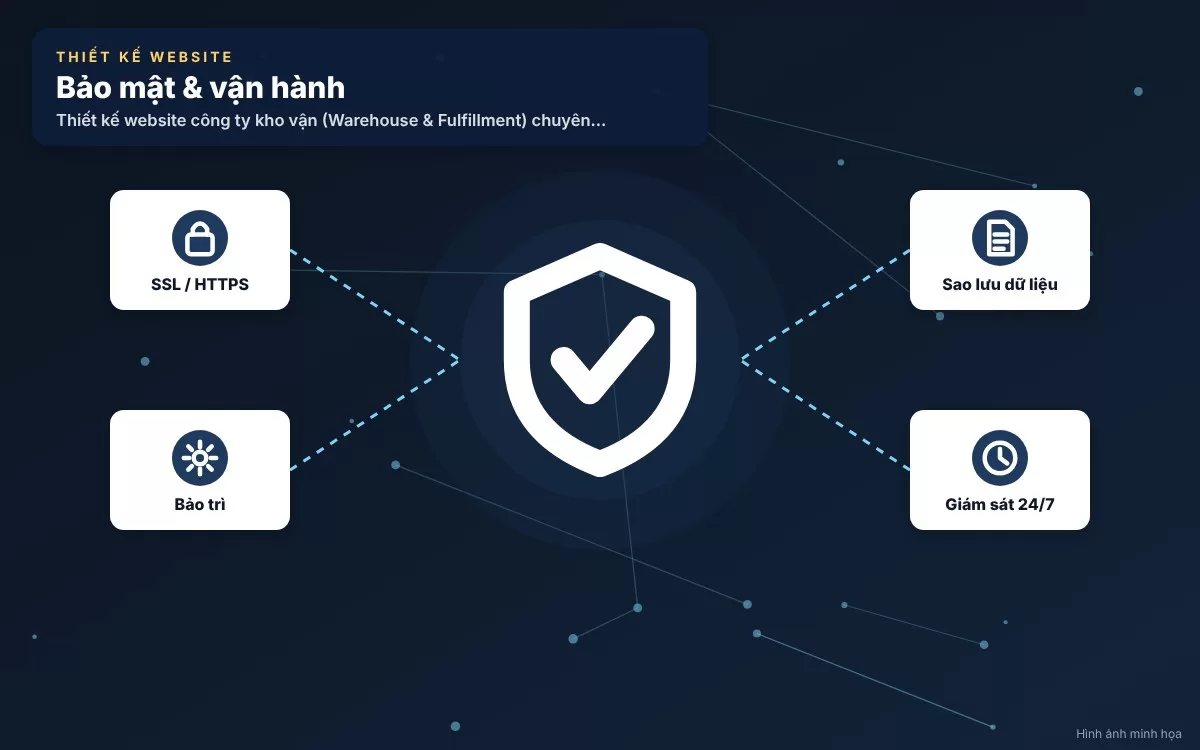 Giao diện UI/UX vững chãi, chuyên nghiệp của website kho vận