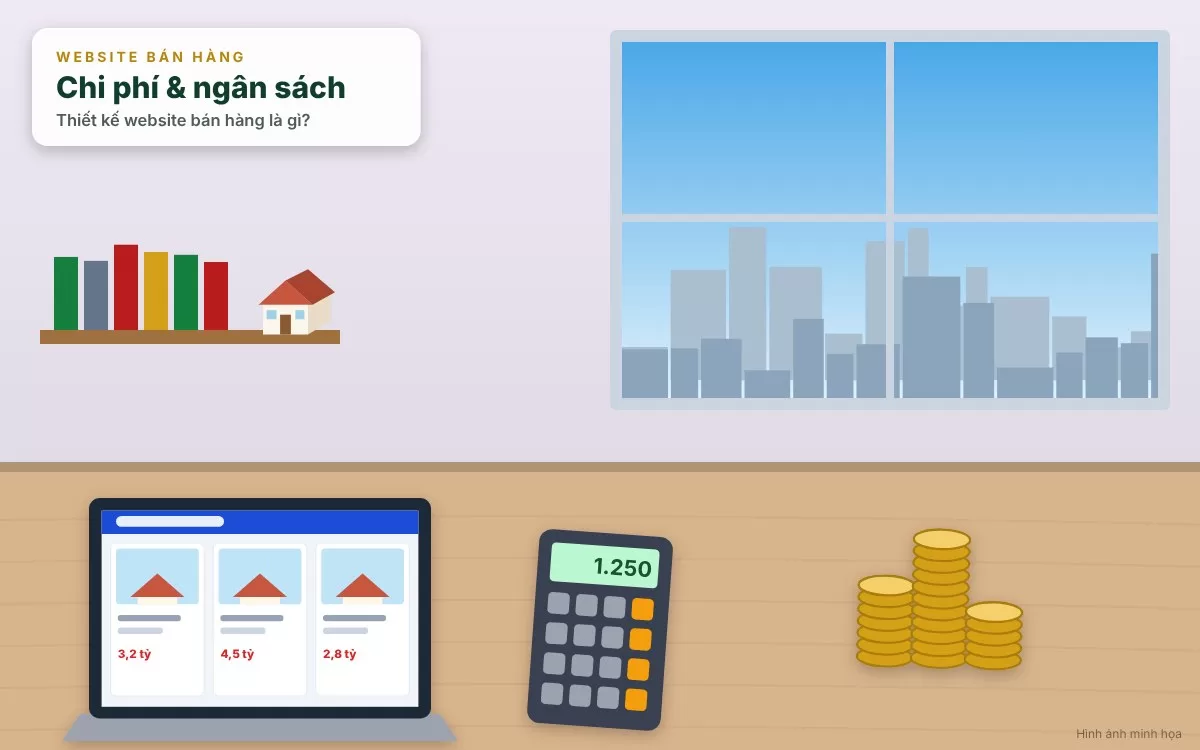 Bảng so sánh trực quan giữa việc bán hàng qua sàn thương mại điện tử và sở hữu website riêng