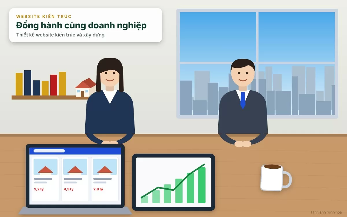 Website kiến trúc và xây dựng chuyên nghiệp với giao diện ấn tượng tôn vinh các công trình quy mô lớn