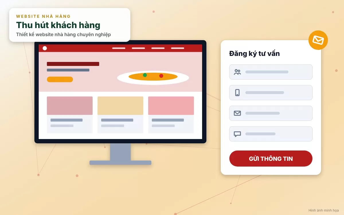 Website nhà hàng chuyên nghiệp với giao diện ẩm thực sang trọng và bắt mắt