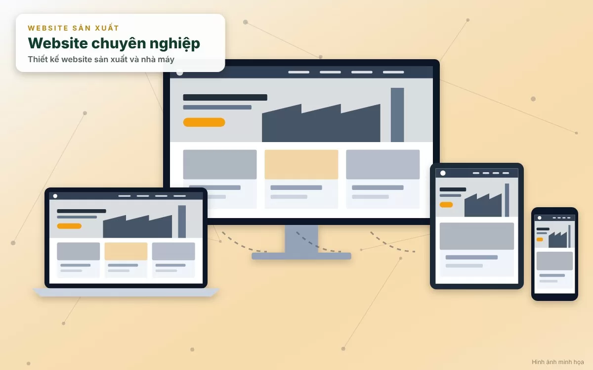 Website sản xuất và nhà máy chuyên nghiệp với giao diện công nghiệp hiện đại, uy tín