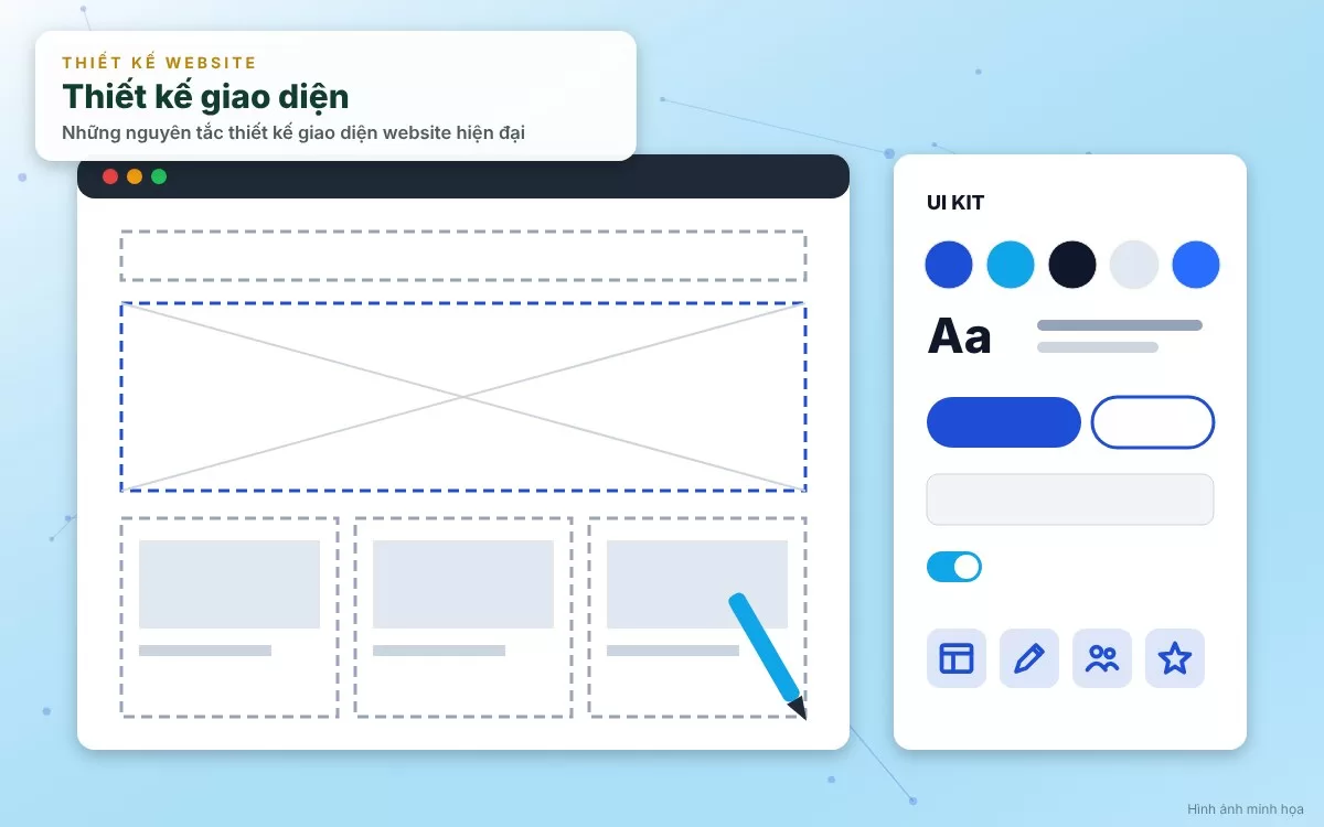 Thiết kế giao diện website hiện đại đòi hỏi sự thống nhất về màu sắc và bố cục trực quan