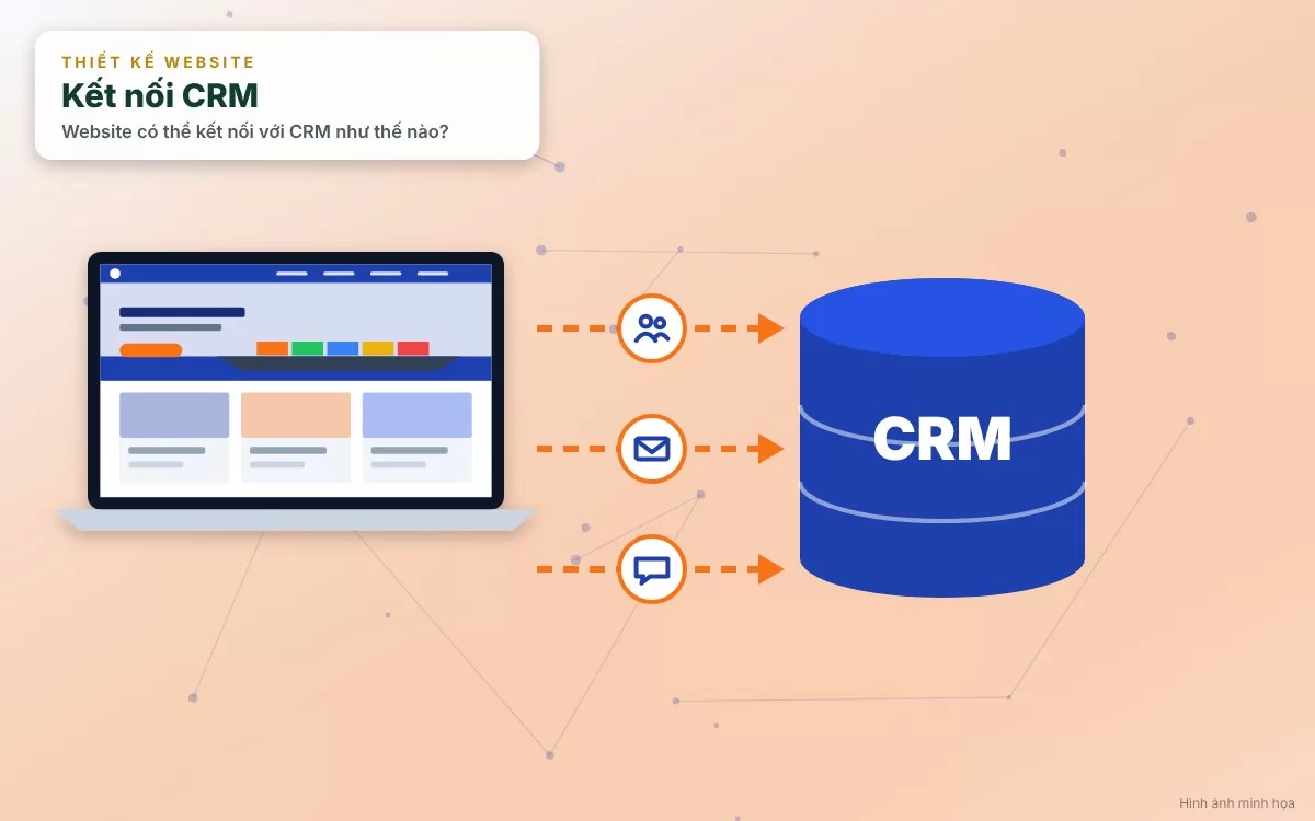 Các loại dữ liệu khách hàng được đồng bộ tự động từ website về CRM