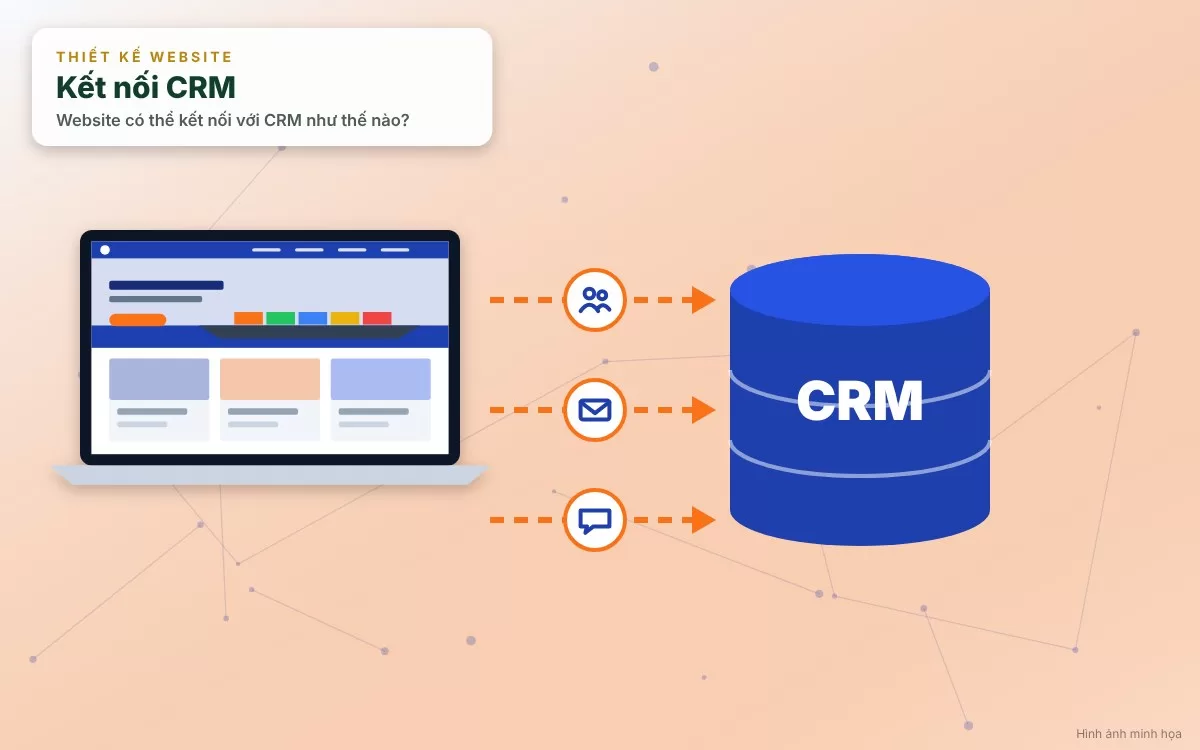 Website kết nối với CRM giúp tự động hóa quản lý khách hàng tiềm năng